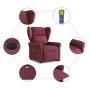 Sillón de masaje eléctrico reclinable elevable tela rojo tinto de , Sillones - Ref: Foro24-3303407, Precio: 343,42 €, Descuen...