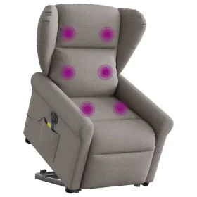 Sillón de masaje eléctrico reclinable elevable tela taupé de , Sillones - Ref: Foro24-3303411, Precio: 346,39 €, Descuento: %