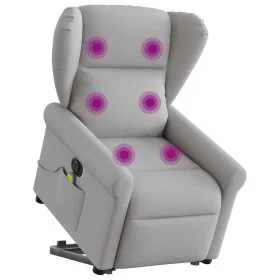 Sillón de masaje eléctrico reclinable elevable tela gris nube de , Sillones - Ref: Foro24-3303413, Precio: 346,39 €, Descuent...