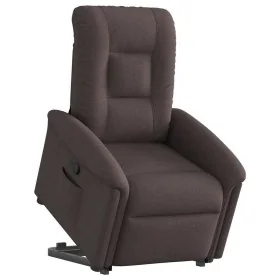 Sillón reclinable elevable tela marrón oscuro de , Sillones - Ref: Foro24-3303259, Precio: 268,92 €, Descuento: %