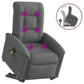 Silla de masaje reclinable de pie de tela gris oscuro de , Sillones - Ref: Foro24-3303265, Precio: 281,66 €, Descuento: %
