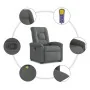 Silla de masaje reclinable de pie de tela gris oscuro de , Sillones - Ref: Foro24-3303265, Precio: 281,66 €, Descuento: %