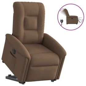 Sillón eléctrico reclinable elevable de tela marrón de , Sillones - Ref: Foro24-3303278, Precio: 326,59 €, Descuento: %