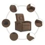 Sillón eléctrico reclinable elevable de tela marrón de , Sillones - Ref: Foro24-3303278, Precio: 326,59 €, Descuento: %