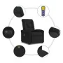 Sillón de masaje eléctrico reclinable elevable tela negro de , Sillones - Ref: Foro24-3303286, Precio: 347,10 €, Descuento: %