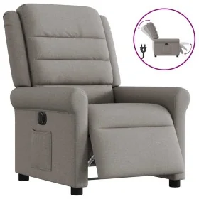 Sillón reclinable eléctrico tela gris taupé de , Sillones - Ref: Foro24-3303301, Precio: 262,11 €, Descuento: %
