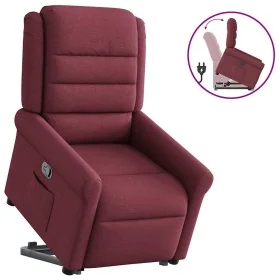 Sillón reclinable elevable tela rojo tinto de , Sillones - Ref: Foro24-3303317, Precio: 278,23 €, Descuento: %