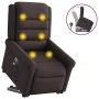 Silla de masaje reclinable de pie de tela marrón oscuro de , Sillones - Ref: Foro24-3303329, Precio: 297,65 €, Descuento: %