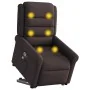 Silla de masaje reclinable de pie de tela marrón oscuro de , Sillones - Ref: Foro24-3303329, Precio: 297,65 €, Descuento: %