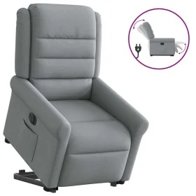 Sillón eléctrico reclinable elevable de tela gris claro de , Sillones - Ref: Foro24-3303334, Precio: 344,55 €, Descuento: %