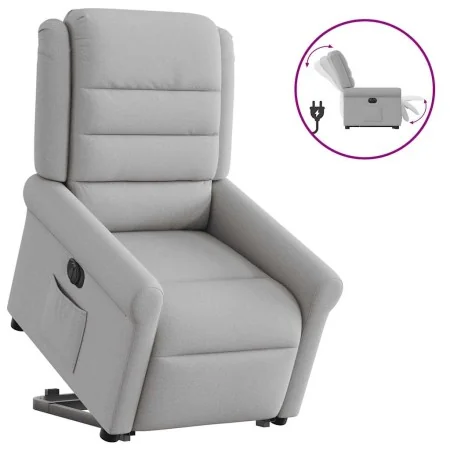 Sillón eléctrico reclinable elevable de tela gris nube de , Sillones - Ref: Foro24-3303343, Precio: 330,83 €, Descuento: %