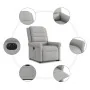 Sillón eléctrico reclinable elevable de tela gris nube de , Sillones - Ref: Foro24-3303343, Precio: 330,83 €, Descuento: %