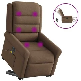 Sillón de masaje eléctrico reclinable elevable tela marrón de , Sillones - Ref: Foro24-3303348, Precio: 330,14 €, Descuento: %