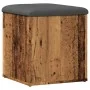 Banco con almacenaje madera ingeniería madera vieja 42x42x45 cm by , Benches for halls and storage - Ref: Foro24-857613, Pric...