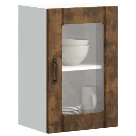 Armario de pared para cocina puerta cristal Lucca roble ahumado de , Armarios de cocina - Ref: Foro24-853772, Precio: 59,00 €...