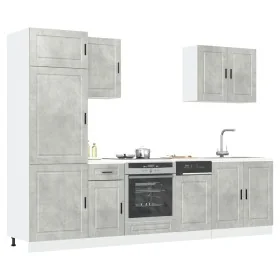Mueble cocina Kalmar gris hormigón 7 pzas madera contrachapada de , Armarios de cocina - Ref: Foro24-3314785, Precio: 558,57 ...