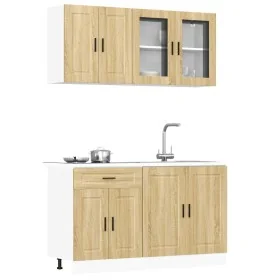 Mueble cocina Kalmar roble sonoma 4 pzas madera contrachapada de , Armarios de cocina - Ref: Foro24-3314874, Precio: 281,97 €...