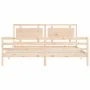 Estructura de cama con cabecero madera maciza 200x200 cm de vidaXL, Camas y somieres - Ref: Foro24-3194071, Precio: 175,14 €,...