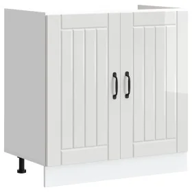 Mueble bajo fregadero Lucca blanca de alto brillo de , Armarios de cocina - Ref: Foro24-853689, Precio: 84,64 €, Descuento: %