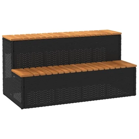 Escalón bañera hidromasaje negro 100x50x50,5 cm ratán sintético de , Accesorios para piscinas y spa - Ref: Foro24-4103944, Pr...