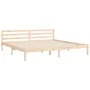 Estructura de cama con cabecero madera maciza 200x200 cm de vidaXL, Camas y somieres - Ref: Foro24-3194071, Precio: 175,14 €,...