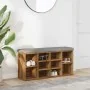Banco zapatero madera de ingeniería roble artesanal 102x32x50cm by , Benches for halls and storage - Ref: Foro24-857626, Pric...