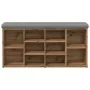 Banco zapatero madera de ingeniería roble artesanal 102x32x50cm by , Benches for halls and storage - Ref: Foro24-857626, Pric...