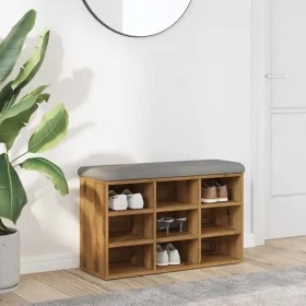 Banco zapatero madera de ingeniería roble artisan 82x32x50 cm by , Benches for halls and storage - Ref: Foro24-857624, Price:...