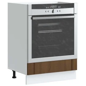 Armario de horno Lucca madera contrachapada roble marrón de , Armarios de cocina - Ref: Foro24-853764, Precio: 64,03 €, Descu...