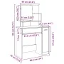 Tocador con espejo roble artisan 86,5x35x136 cm by , Bedroom Dressers - Ref: Foro24-857010, Price: 96,44 €, Discount: %