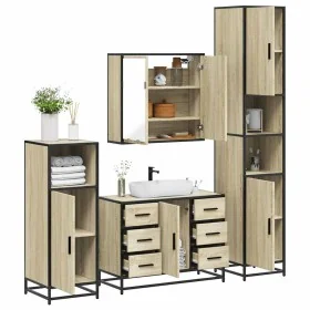 Juego de muebles de baño 4 pzas contrachapada roble sonoma de , Muebles de baño - Ref: Foro24-3301201, Precio: 438,07 €, Desc...