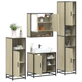Juego de muebles de baño 4 pzas contrachapada roble sonoma de , Muebles de baño - Ref: Foro24-3301236, Precio: 341,06 €, Desc...