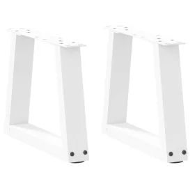 Patas para mesa de comedor forma V 2 uds blanco 40x(30-31,3) cm by , Table legs - Ref: Foro24-4012525, Price: 48,38 €, Discou...