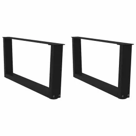 Patas para mesa de comedor forma V 2 uds negro 70x(30-31,3) cm by , Table legs - Ref: Foro24-4012616, Price: 70,35 €, Discoun...