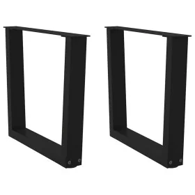 Patas para mesa de comedor forma V 2 uds negro 50x(42-43,3) cm de , Patas para mesas - Ref: Foro24-4012628, Precio: 66,01 €, ...