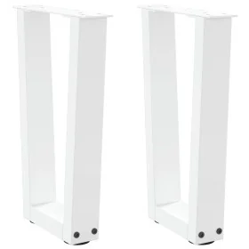 Patas para mesa de comedor en forma de V 2 uds blanco acero by , Table legs - Ref: Foro24-4012621, Price: 53,74 €, Discount: %