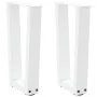 Patas para mesa de comedor en forma de V 2 uds blanco acero by , Table legs - Ref: Foro24-4012621, Price: 53,74 €, Discount: %