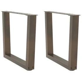 Patas para mesa de comedor forma de V 2 uds acero natural acero by , Table legs - Ref: Foro24-4012635, Price: 70,35 €, Discou...