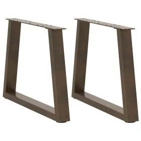 Patas para mesa de comedor forma de V 2 uds acero natural acero de , Patas para mesas - Ref: Foro24-4012559, Precio: 77,61 €,...