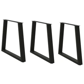 Patas para mesa de comedor en forma de V 3 uds acero negro by , Table legs - Ref: Foro24-4012584, Price: 129,16 €, Discount: %