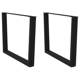 Patas mesa comedor forma V 2uds acero negro 100x(72-73,3) cm by , Table legs - Ref: Foro24-4012656, Price: 103,29 €, Discount: %