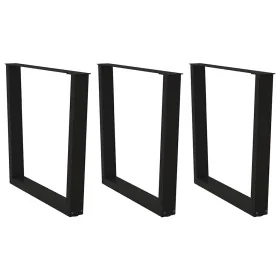 Patas para mesa de comedor en forma de V 3 uds acero negro by , Table legs - Ref: Foro24-4012668, Price: 142,32 €, Discount: %