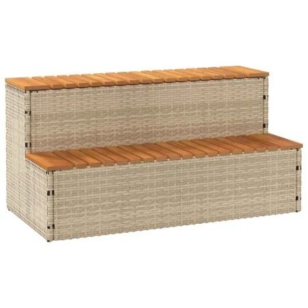 Escalón bañera hidromasaje beige 100x50x50,5 cm ratán sintético de , Accesorios para piscinas y spa - Ref: Foro24-4103946, Pr...