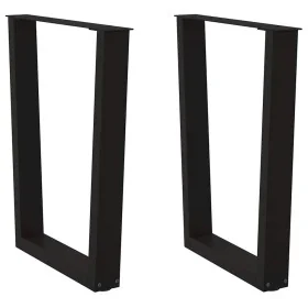 Patas para mesa de comedor forma V 2 uds negro 60x(72-73,3) cm by , Table legs - Ref: Foro24-4012640, Price: 81,32 €, Discoun...