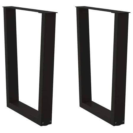 Patas para mesa de comedor forma V 2 uds negro 60x(72-73,3) cm by , Table legs - Ref: Foro24-4012640, Price: 81,32 €, Discoun...
