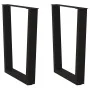 Patas para mesa de comedor forma V 2 uds negro 60x(72-73,3) cm by , Table legs - Ref: Foro24-4012640, Price: 81,32 €, Discoun...
