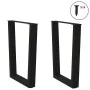 Patas para mesa de comedor forma V 2 uds negro 60x(72-73,3) cm by , Table legs - Ref: Foro24-4012640, Price: 81,32 €, Discoun...