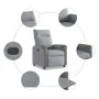 Sillón reclinable de tela gris claro de , Sillones - Ref: Foro24-4104839, Precio: 199,64 €, Descuento: %