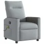 Sillón reclinable de masaje de tela gris claro de , Sillones - Ref: Foro24-4104832, Precio: 204,11 €, Descuento: %