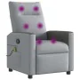 Sillón reclinable de masaje de tela gris claro de , Sillones - Ref: Foro24-4104832, Precio: 204,11 €, Descuento: %